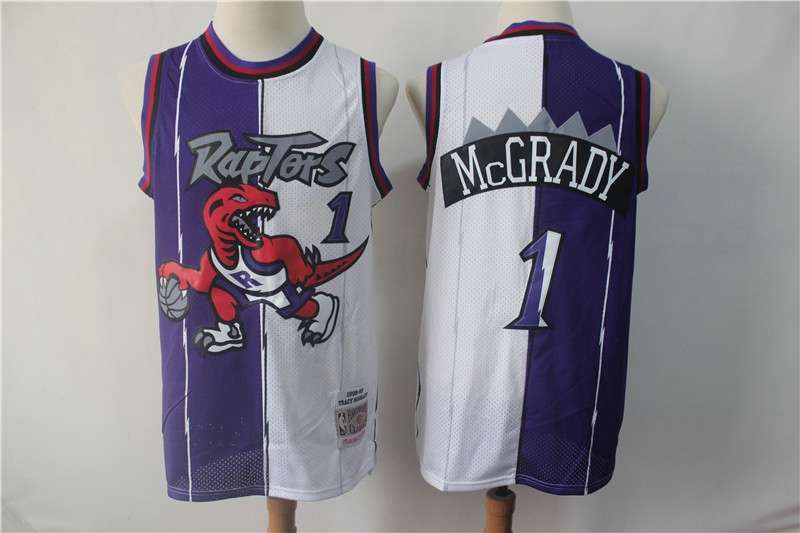 Toronto Raptors 1998/99 Purple White #1 McGRADY Classics Basketball Jersey (Stitched)