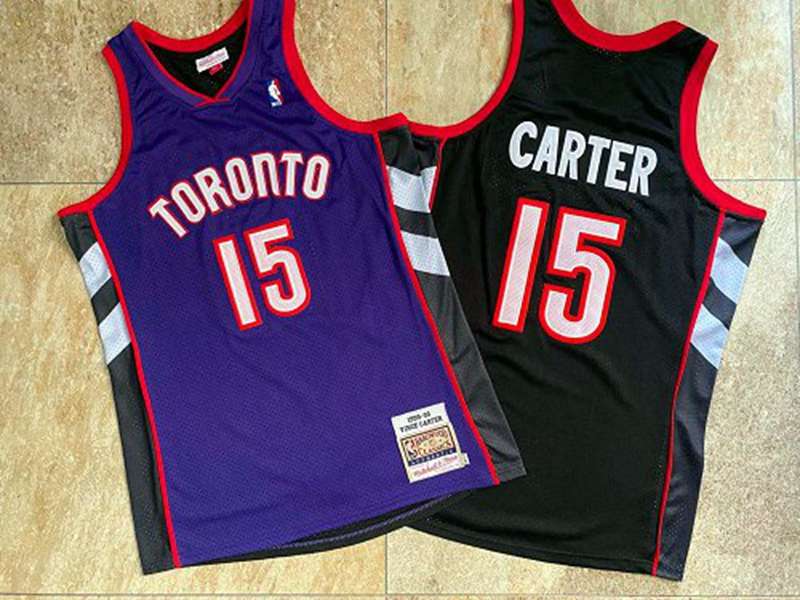 Toronto Raptors 1999/00 Purple Black #15 CARTER Classics Basketball Jersey (Closely Stitched)