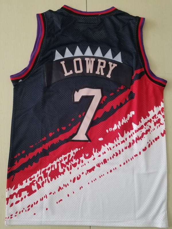 Toronto Raptors Black White #7 LOWRY Classics Basketball Jersey (Stitched)
