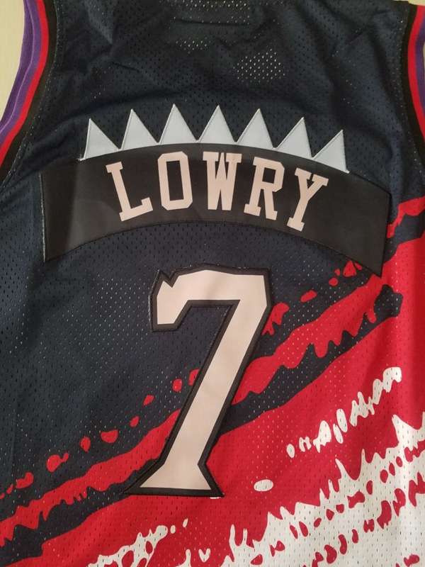 Toronto Raptors Black White #7 LOWRY Classics Basketball Jersey (Stitched)