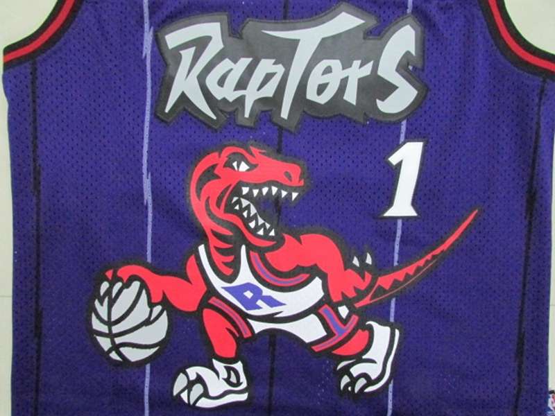 Toronto Raptors Purple #1 McGRADY Classics Basketball Jersey (Stitched)