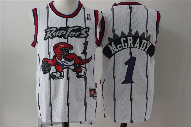 Toronto Raptors White #1 McGRADY Classics Basketball Jersey (Stitched)