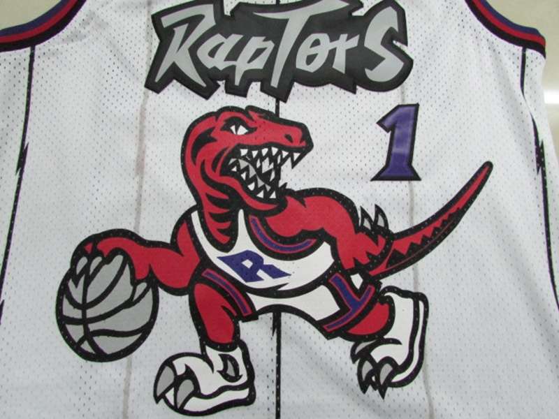 Toronto Raptors White #1 McGRADY Classics Basketball Jersey (Stitched)