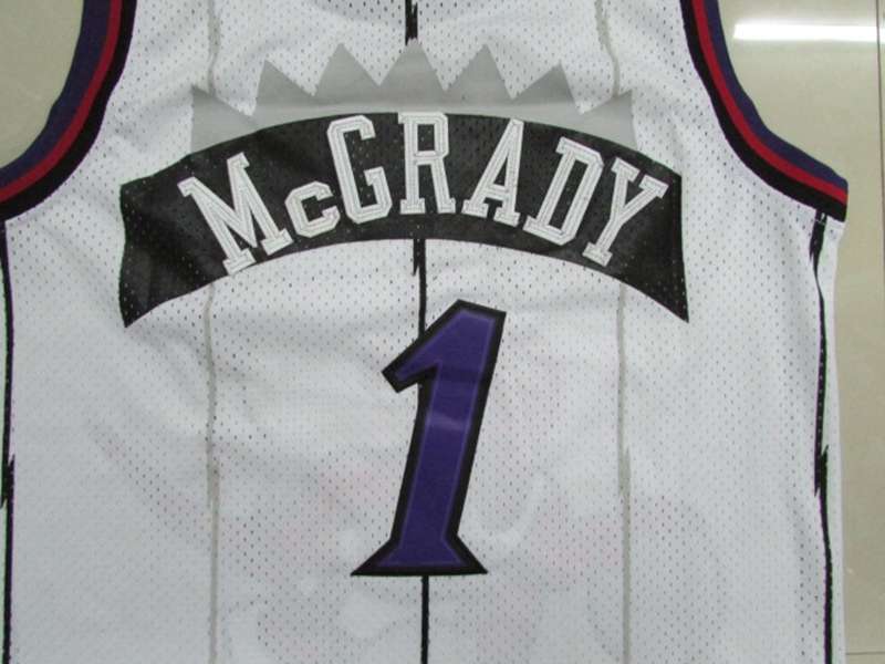 Toronto Raptors White #1 McGRADY Classics Basketball Jersey (Stitched)