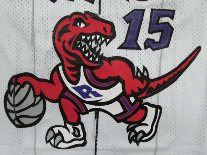 Toronto Raptors White #15 CARTER Classics Basketball Jersey (Stitched)