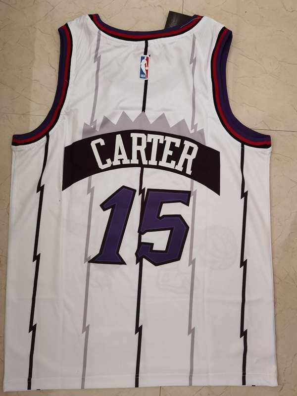 Toronto Raptors White #15 CARTER Classics Basketball Jersey 02 (Stitched)