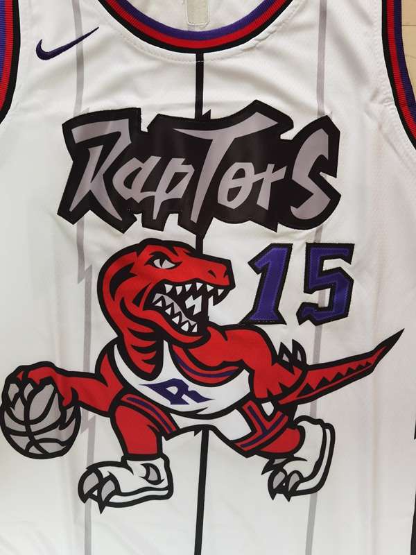 Toronto Raptors White #15 CARTER Classics Basketball Jersey 02 (Stitched)