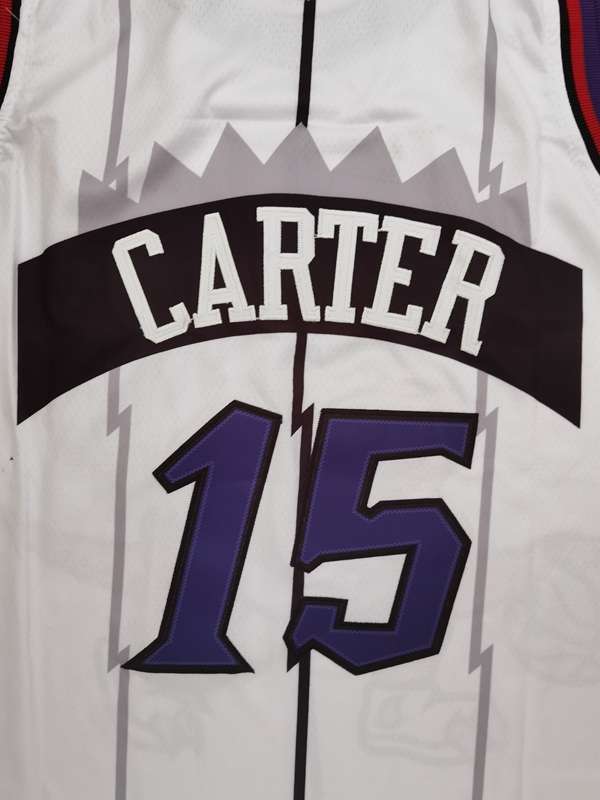 Toronto Raptors White #15 CARTER Classics Basketball Jersey 02 (Stitched)