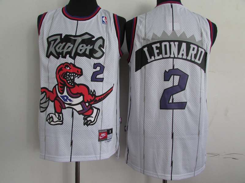 Toronto Raptors White #2 LEONARD Classics Basketball Jersey (Stitched)