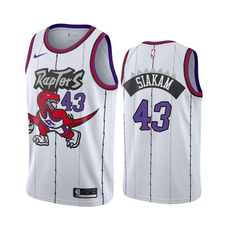 Toronto Raptors White #43 SIAKAM Classics Basketball Jersey (Stitched)
