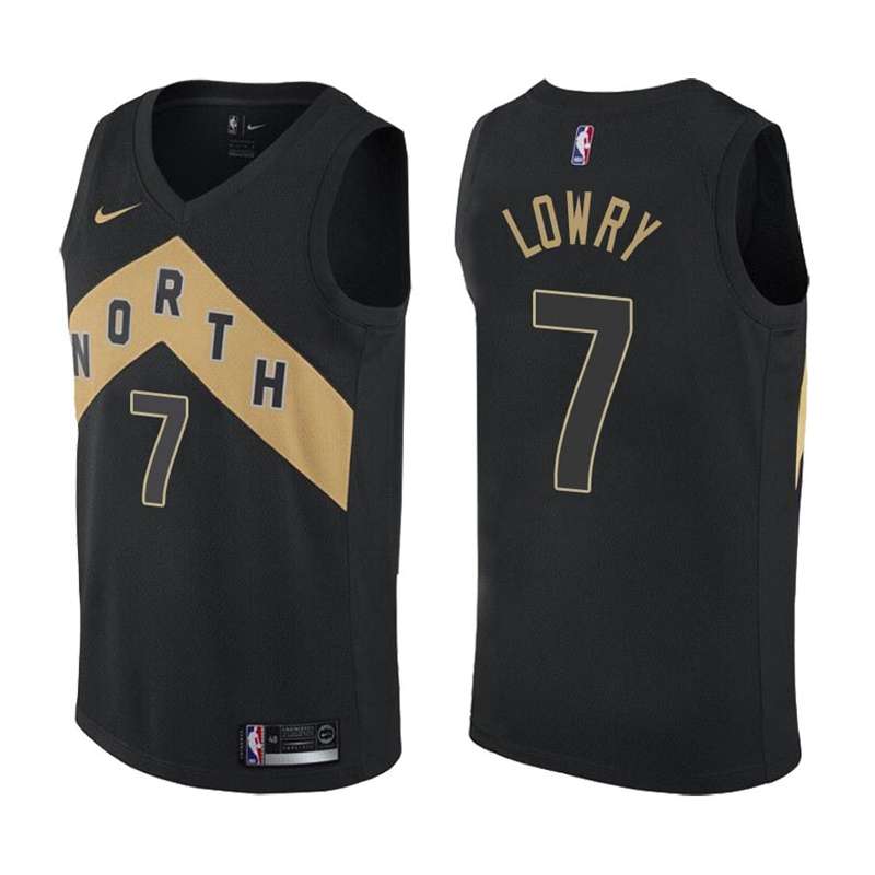 Toronto Raptors Black #7 LOWRY City Basketball Jersey (Stitched)