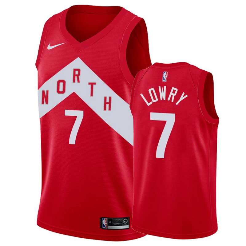 Toronto Raptors Red #7 LOWRY City Basketball Jersey (Stitched)