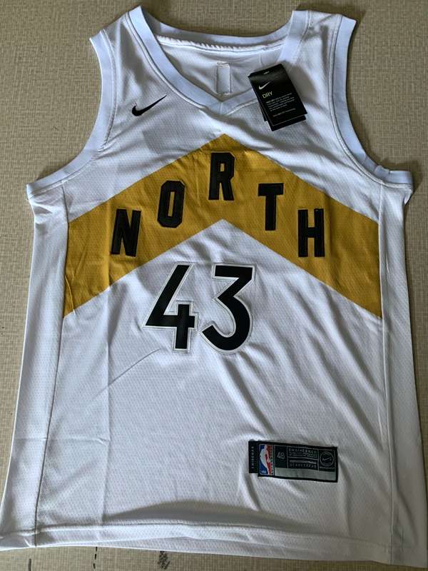 Toronto Raptors White #43 SIAKAM City Basketball Jersey (Stitched)