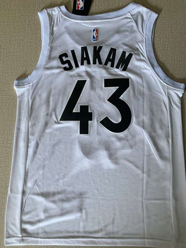 Toronto Raptors White #43 SIAKAM City Basketball Jersey (Stitched)