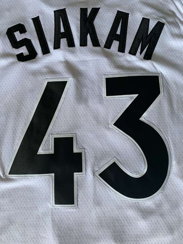 Toronto Raptors White #43 SIAKAM City Basketball Jersey (Stitched)