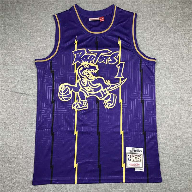 Toronto Raptors Purple #1 McGRADY Limited Basketball Jersey (Stitched)