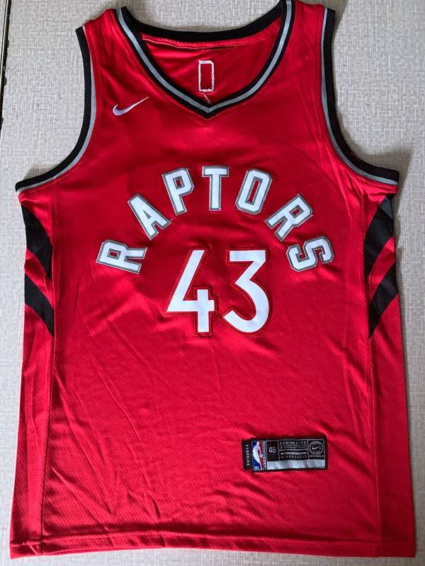 Toronto Raptors Red #43 SIAKAM Basketball Jersey (Stitched)