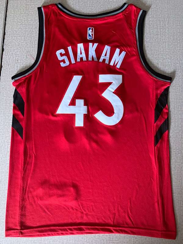 Toronto Raptors Red #43 SIAKAM Basketball Jersey (Stitched)