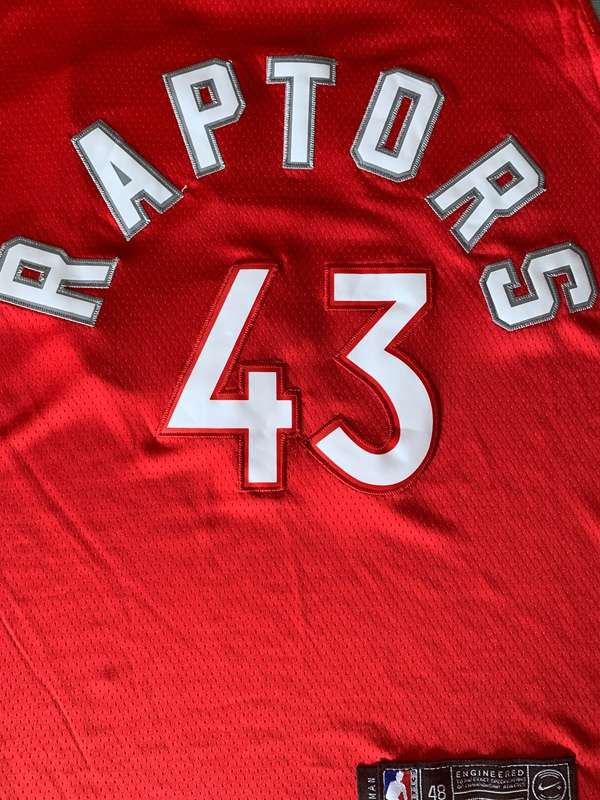 Toronto Raptors Red #43 SIAKAM Basketball Jersey (Stitched)