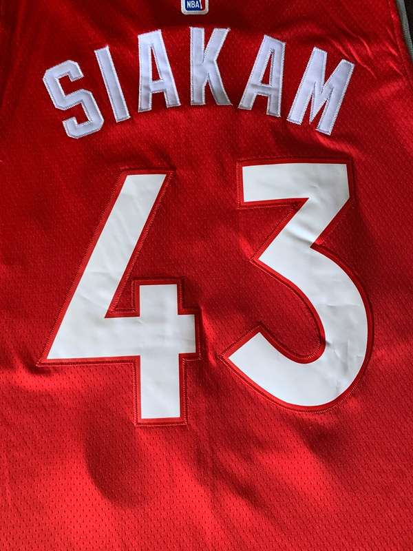 Toronto Raptors Red #43 SIAKAM Basketball Jersey (Stitched)