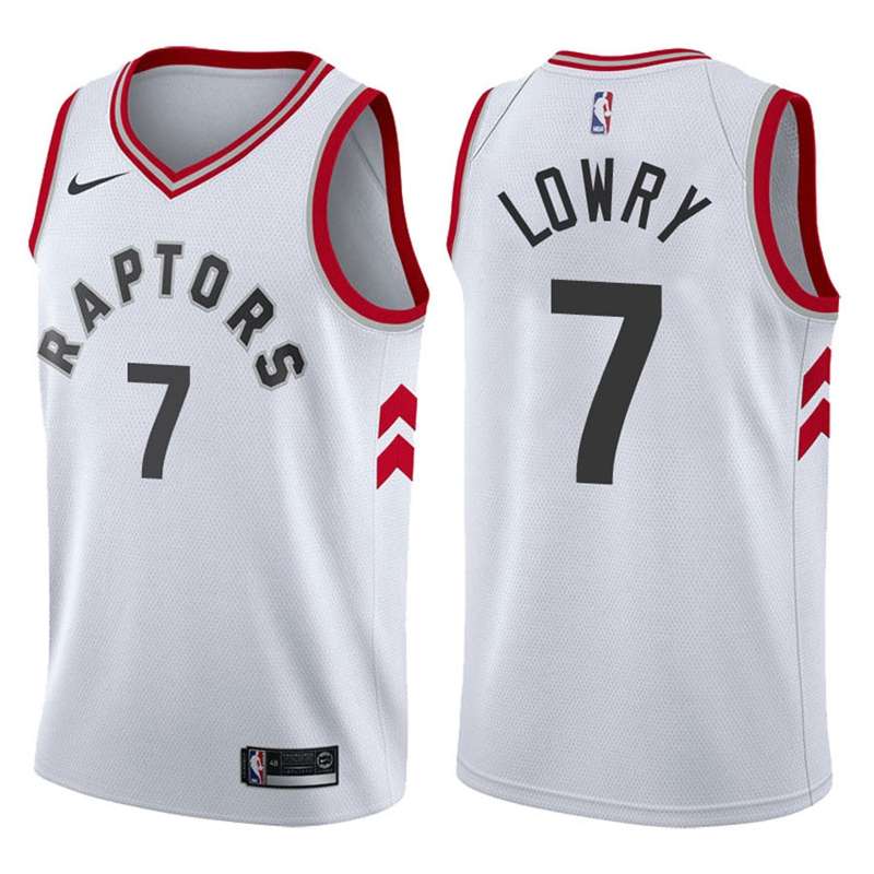 Toronto Raptors White #7 LOWRY Basketball Jersey (Stitched)