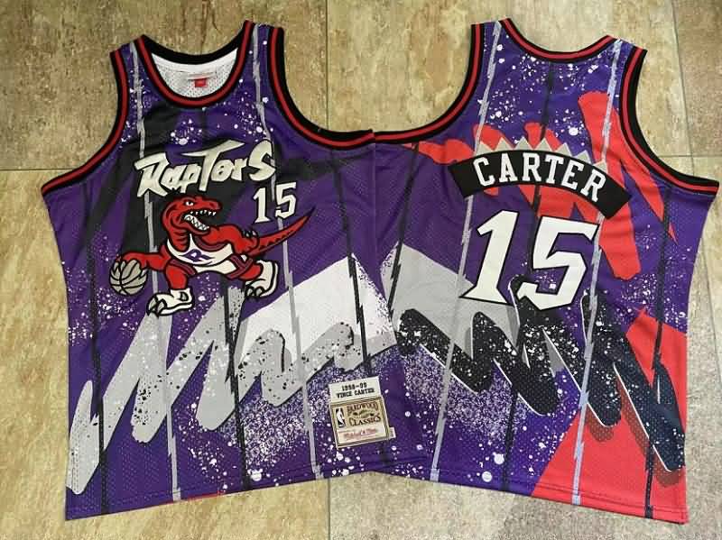 Toronto Raptors 1998/99 Purple #15 CARTER Classics Basketball Jersey 02 (Closely Stitched)