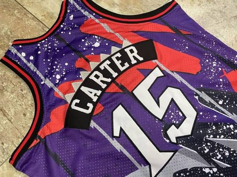 Toronto Raptors 1998/99 Purple #15 CARTER Classics Basketball Jersey 02 (Closely Stitched)
