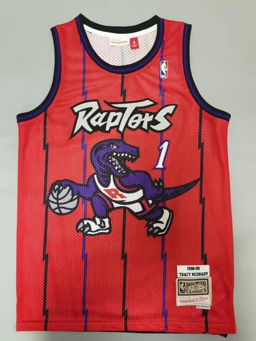 Toronto Raptors 1998/99 Red #1 MCGRADY Classics Basketball Jersey (Stitched)