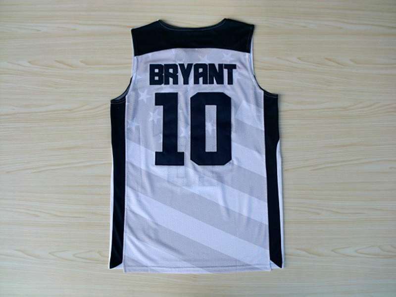 USA 2012 White #10 BRYANT Classics Basketball Jersey (Stitched)