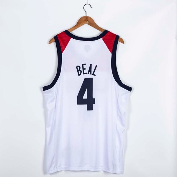 2021 USA White #4 BEAL Basketball Jersey (Stitched)