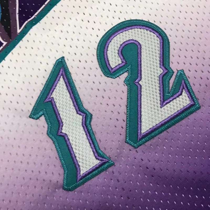 Utah Jazz 1996/97 Purple White #12 STOCKTON Classics Basketball Jersey (Closely Stitched)