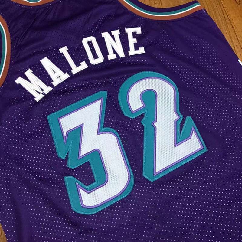 Utah Jazz 1996/97 Purple White #32 MALONE Classics Basketball Jersey (Closely Stitched)