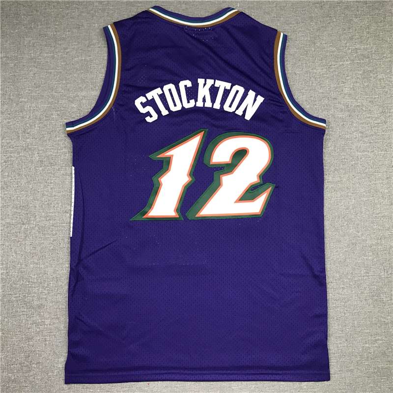 Utah Jazz 1996/97 Purple #12 STOCKTON Classics Basketball Jersey (Stitched)