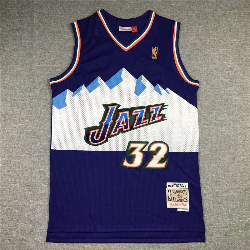 Utah Jazz 1996/97 Purple #32 MALONE Classics Basketball Jersey (Stitched)