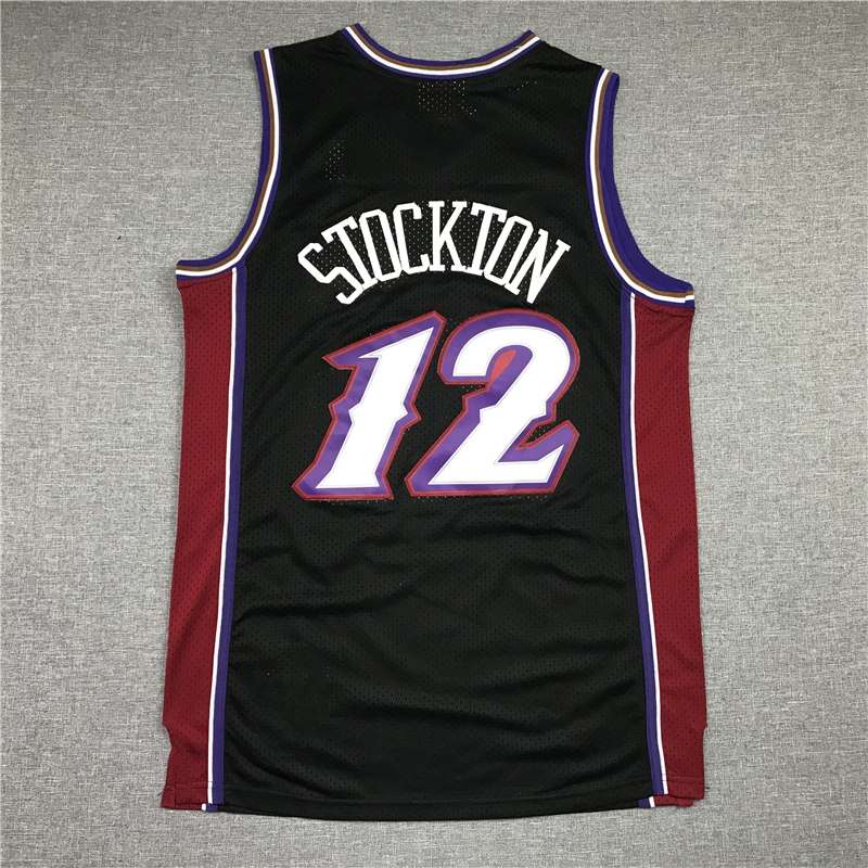 Utah Jazz 1998/99 Black #12 STOCKTON Classics Basketball Jersey (Stitched)