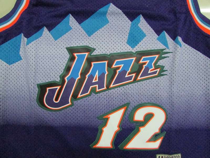 Utah Jazz Purple #12 STOCKTON Classics Basketball Jersey (Stitched)
