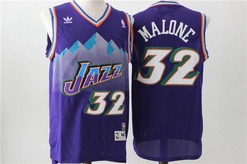 Utah Jazz Purple #32 MALONE Classics Basketball Jersey (Stitched)