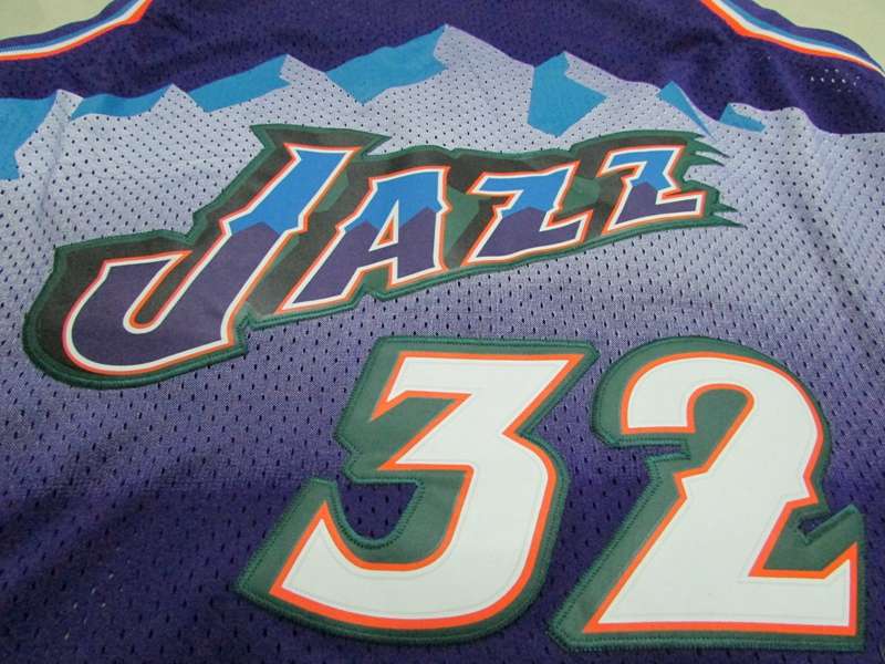 Utah Jazz Purple #32 MALONE Classics Basketball Jersey (Stitched)