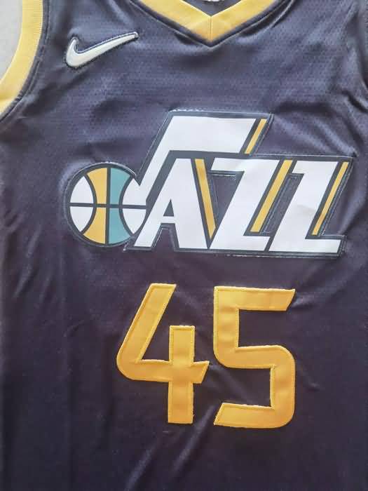 Utah Jazz 21/22 Dark Blue #45 MITCHELL Basketball Jersey (Stitched)