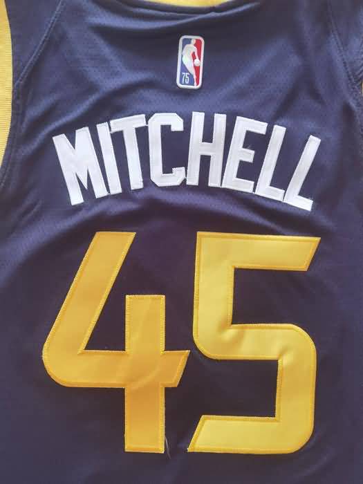 Utah Jazz 21/22 Dark Blue #45 MITCHELL Basketball Jersey (Stitched)