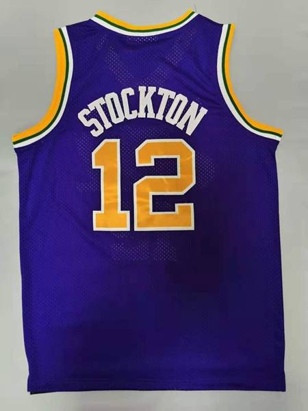 Utah Jazz 1991/92 Purple #12 STOCKTON Classics Basketball Jersey (Stitched)