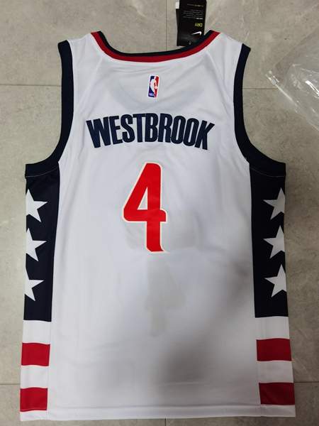 Washington Wizards 20/21 White #4 WESTBROOK City Basketball Jersey (Stitched)