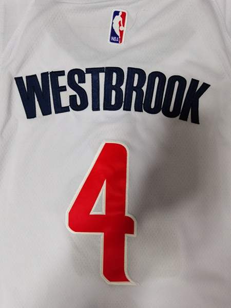 Washington Wizards 20/21 White #4 WESTBROOK City Basketball Jersey (Stitched)