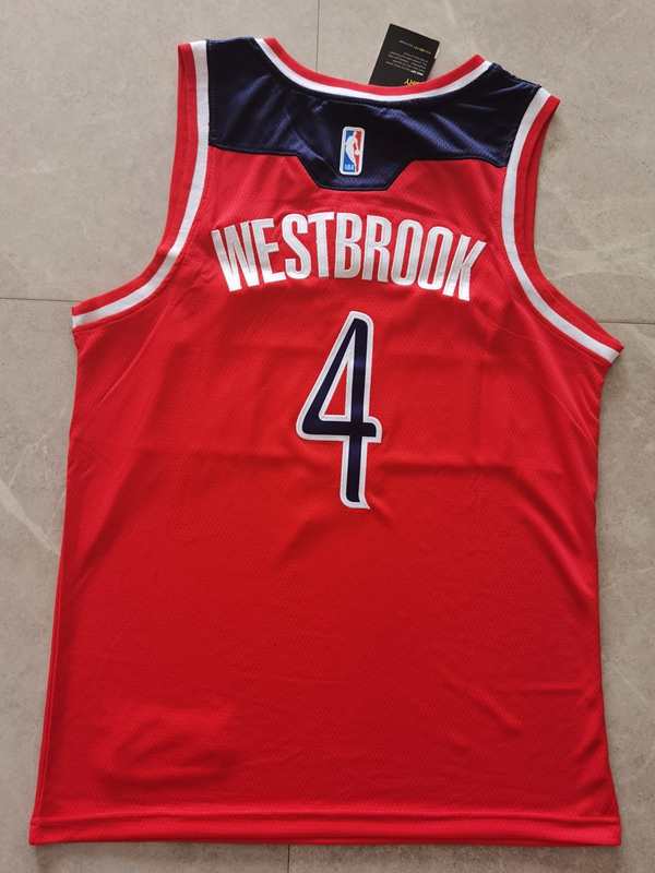 Washington Wizards 20/21 Red #4 WESTBROOK Basketball Jersey 02 (Stitched)