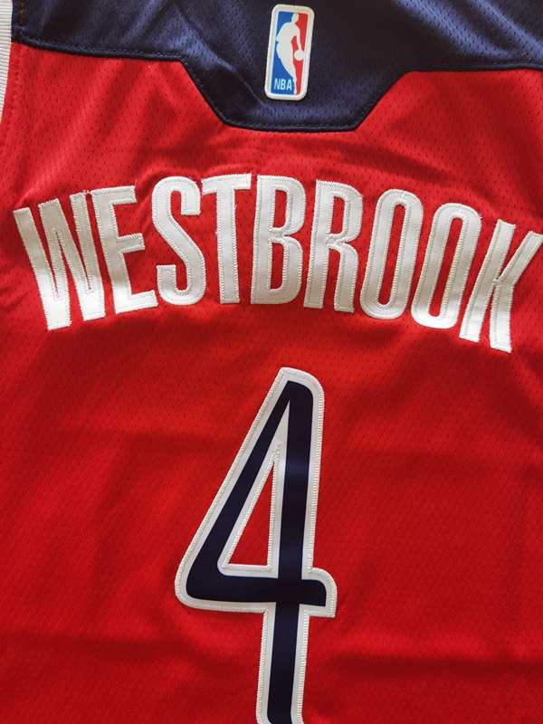 Washington Wizards 20/21 Red #4 WESTBROOK Basketball Jersey 02 (Stitched)