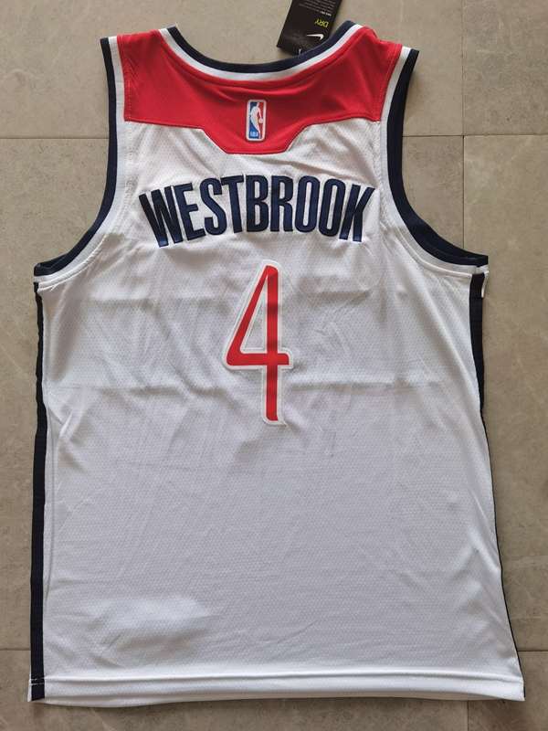 Washington Wizards 20/21 White #4 WESTBROOK Basketball Jersey (Stitched)