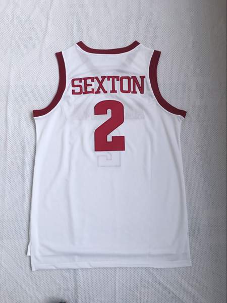 Alabama Crimson Tide White #2 SEXTON NCAA Basketball Jersey