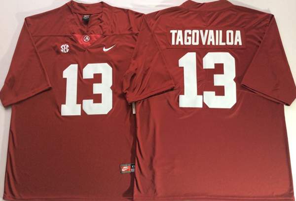 Alabama Crimson Tide Red #13 TAGOVAILOA NCAA Football Jersey