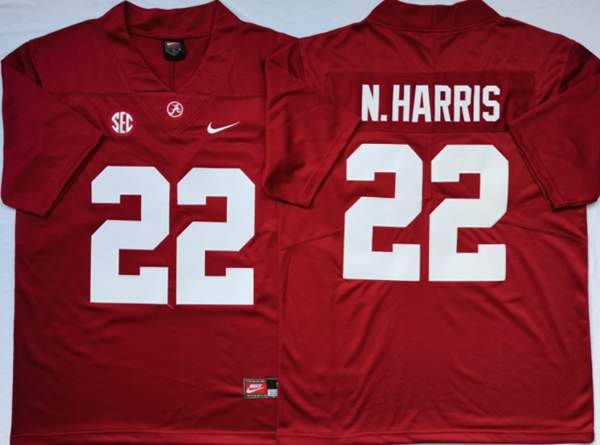 Alabama Crimson Tide Red #22 N.HARRIS NCAA Football Jersey