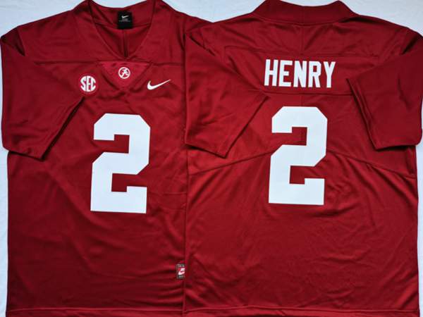 Alabama Crimson Tide Red #2 HENRY NCAA Football Jersey